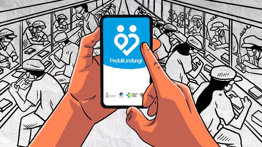 Infografis/Industri Wajib Pakai Aplikasi PeduliLindungi/Aristya Rahadian