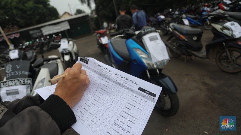 Lelang motor (CNBC Indonesia/Andrean Kristianto)