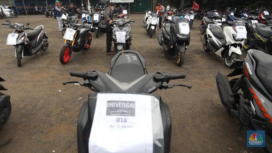 Lelang motor (CNBC Indonesia/Andrean Kristianto)