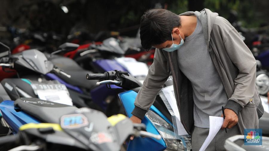 Lelang motor (CNBC Indonesia/Andrean Kristianto)