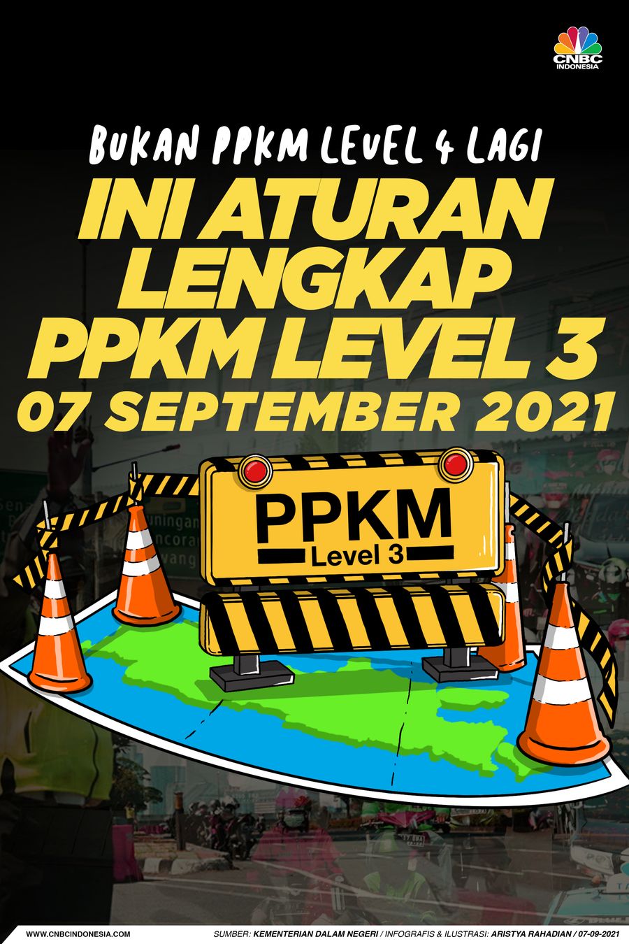 Infografis/ Bukan PPKM Level 4 lagi, ini Aturan Lengkap PPKM Level 3 07 September 2021/Aristya Rahadian