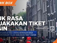 Unjuk  Rasa di Amsterdam Tolak Kebijakan Tiket Vaksin