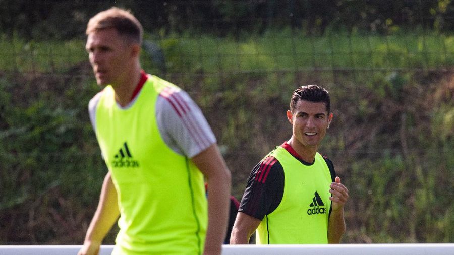 Cristiano Ronaldo latihan bersama Mencester United. (Dok: Twitter Manchester United)