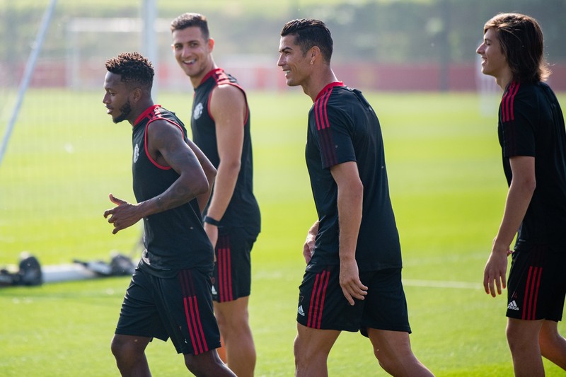 Cristiano Ronaldo latihan bersama Mencester United. (Dok: Twitter Manchester United) Cristiano Ronaldo latihan bersama Mencester United. (Dok: Twitter Manchester United)