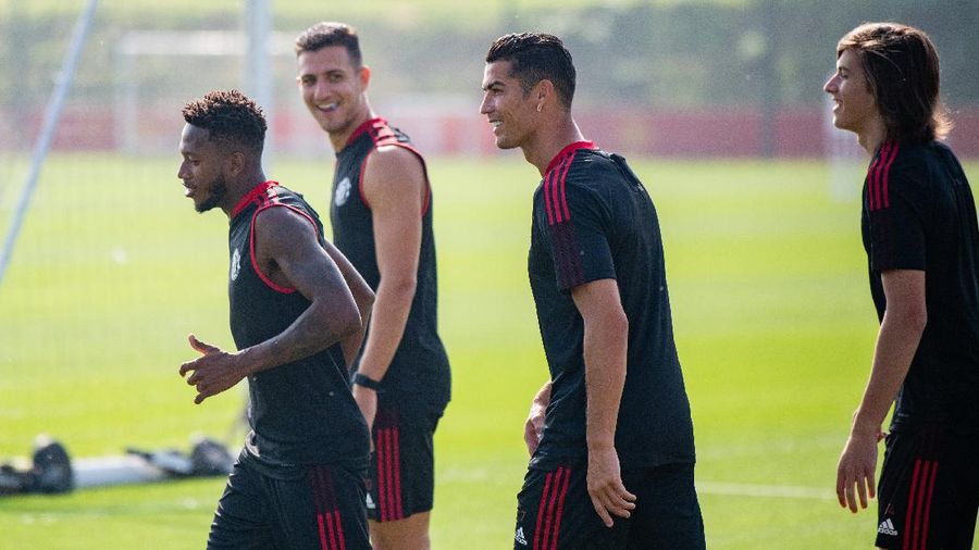 Cristiano Ronaldo latihan bersama Mencester United. (Dok: Twitter Manchester United)