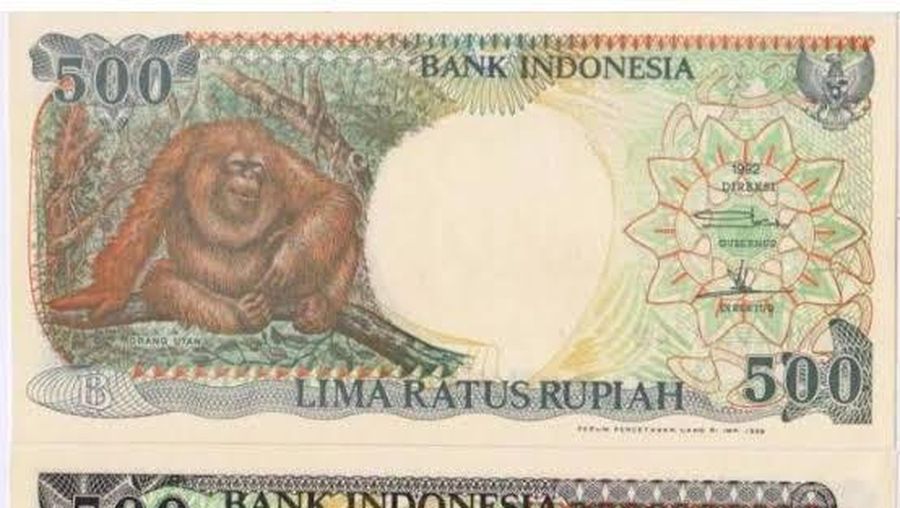 Ilustrasi uang lima ratus rupiah.