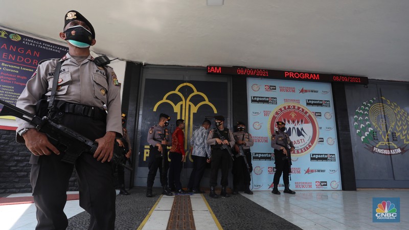 Kebakaran Llpas Kelas I Tangerang di Jl Veteran, Babakan. (CNBC Indonesia/Andrean Kristianto)
