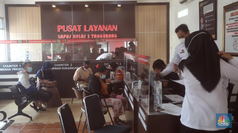 Kebakaran Llpas Kelas I Tangerang di Jl Veteran, Babakan. (CNBC Indonesia/Andrean Kristianto)