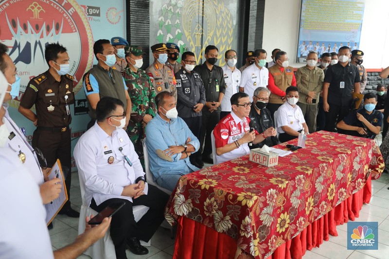 Kebakaran Llpas Kelas I Tangerang di Jl Veteran, Babakan. (CNBC Indonesia/Andrean Kristianto)