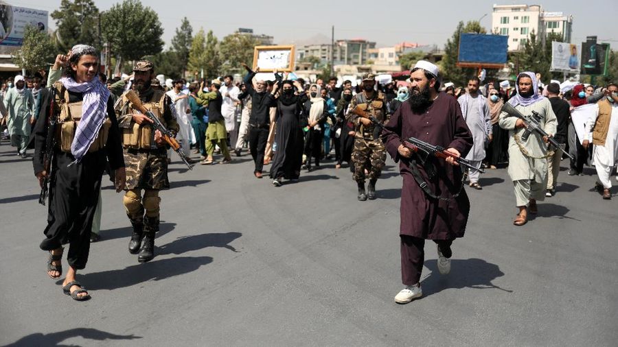 Pasukan Taliban. (REUTERS/STRINGER)