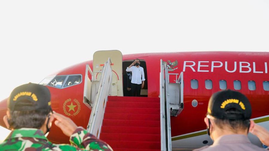 Foto/ Jokowi Bersama Ibu Iriana bertolak ke Sulawesi Selatan Dalam Rangka Kunjungan Kerja/ Foto: Rusman - Biro Pers Sekretariat Presiden
