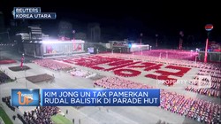 Kim Jong Un Tak Pamerkan Rudal Balistik di HUT Korut