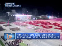 Kim Jong Un Tak Pamerkan Rudal Balistik di HUT Korut