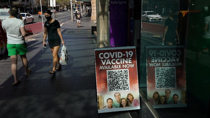 Covid-19 Australia rekor tertinggi sepanjang pandemi. (REUTERS/LOREN ELLIOTT)