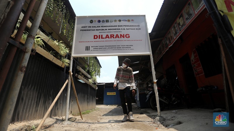 Lahan sitaan satgas BLBI di Pondok Pinang. (CNBC Indonesia/Andrean Kristianto)