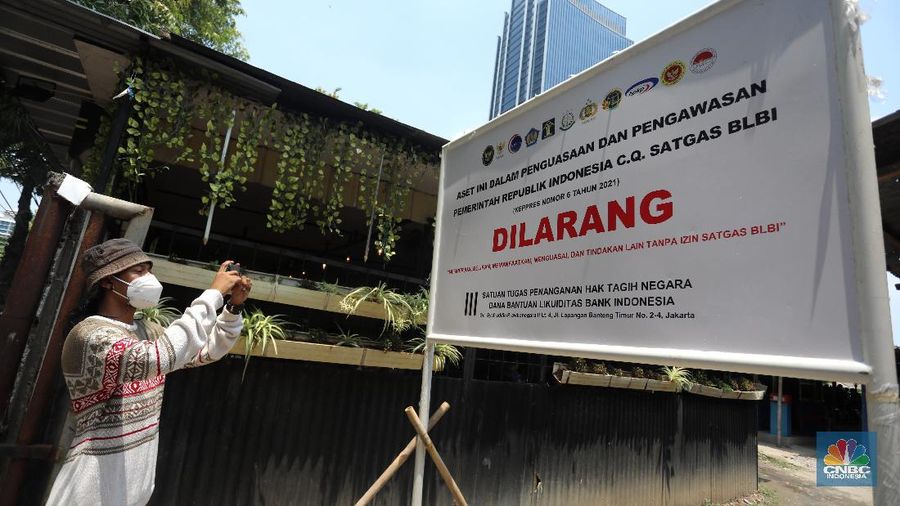 Lahan sitaan satgas BLBI di Karet Tengsin. (CNBC Indonesia/Andrean Kristianto)
