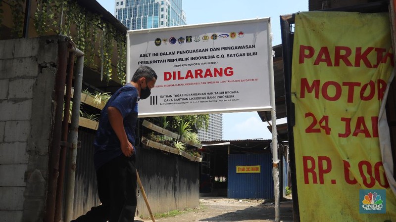 Lahan sitaan satgas BLBI di Pondok Pinang. (CNBC Indonesia/Andrean Kristianto)