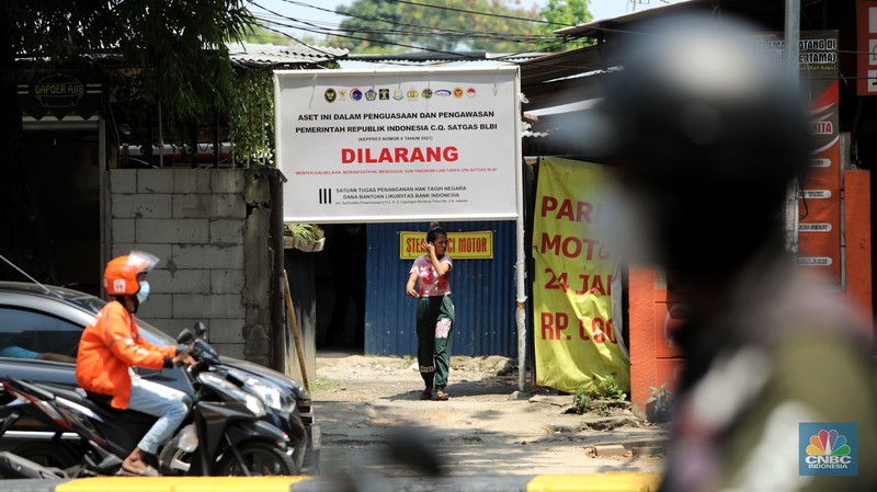 Lahan sitaan satgas BLBI di Pondok Pinang. (CNBC Indonesia/Andrean Kristianto)