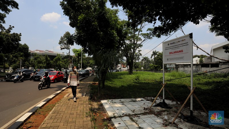 Lahan sitaan satgas BLBI di Pondok Pinang. (CNBC Indonesia/Andrean Kristianto)