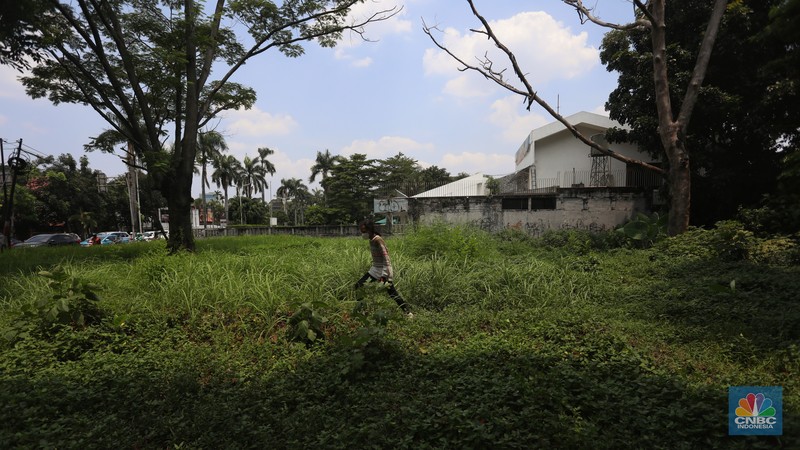 Lahan sitaan satgas BLBI di Pondok Pinang. (CNBC Indonesia/Andrean Kristianto)