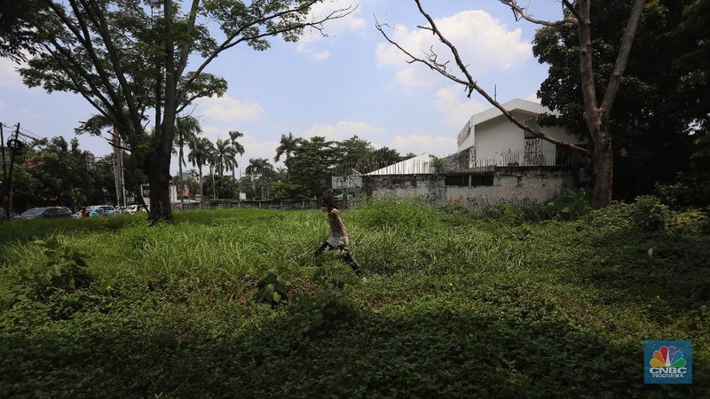 Lahan sitaan satgas BLBI di Pondok Pinang. (CNBC Indonesia/Andrean Kristianto)