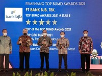 Bank bjb Sabet 4 Penghargaan di Ajang TOP BUMD Awards 2021