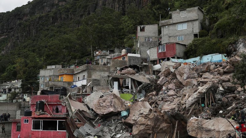 Longsor di Meksiko. (REUTERS/EDGARD GARRIDO)