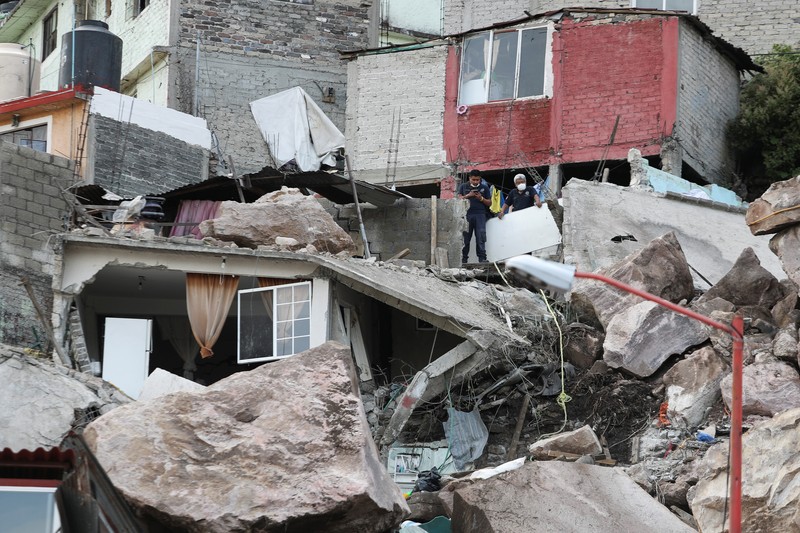 Longsor di Meksiko. (REUTERS/EDGARD GARRIDO) Longsor di Meksiko. (REUTERS/EDGARD GARRIDO)