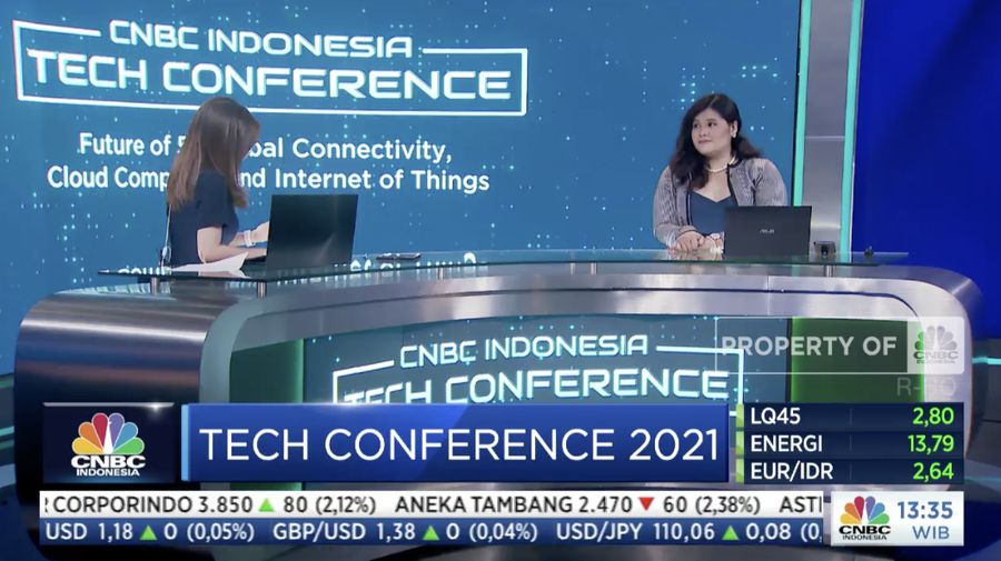 CEO DeBio Network, Pandu Sastrowardoyo di acara CNBC Indonesia Tech Conference
