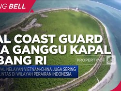Kapal Coast Guard China Ganggu Kapal Tambang Indonesia