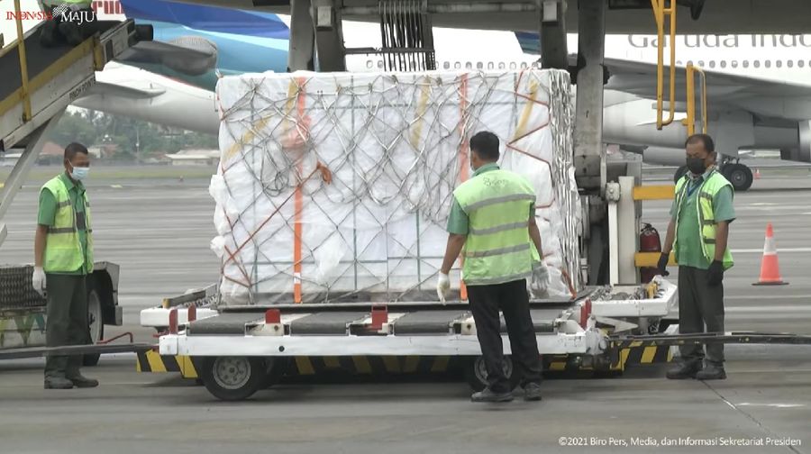Kedatangan Vaksin Covid-19 Tahap 61, Bandara Internasional Soekarno-Hatta, 14 September 2021