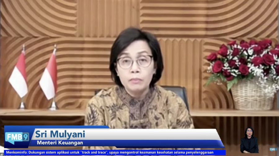 Menteri Keuangan, Sri Mulyani dalam konferensi pers menuju Presidensi G20 Tahun 2022. (Tangkapan Layar Youtube/FMB9ID_IKP)