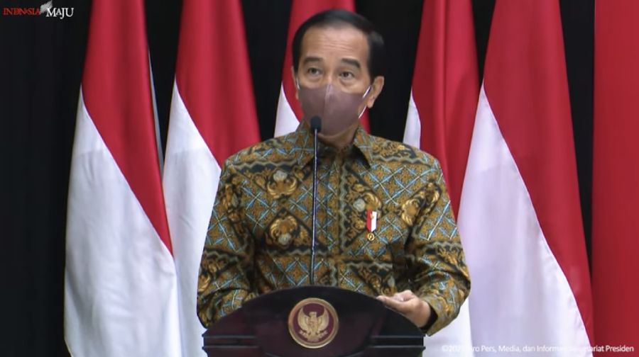 Sambutan Presiden RI Jokowi pada Pertemuan Majelis Rektor Perguruan Tinggi Negeri Indonesia, 13 Sept 2021. (Tangkapan Layar Youtube/Biro Setpres RI)