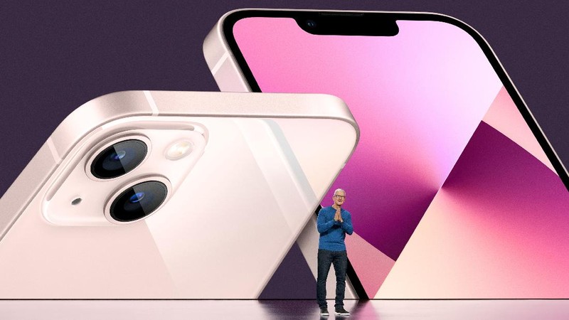 Apple CEO Tim Cook unveils the new iPhone 13 during a special event at Apple Park in Cupertino, California broadcast September 14, 2021. Brooks Kraft/Apple Inc/Handout via REUTERS   NO RESALES. NO ARCHIVES. THIS IMAGE HAS BEEN SUPPLIED BY A THIRD PARTY.