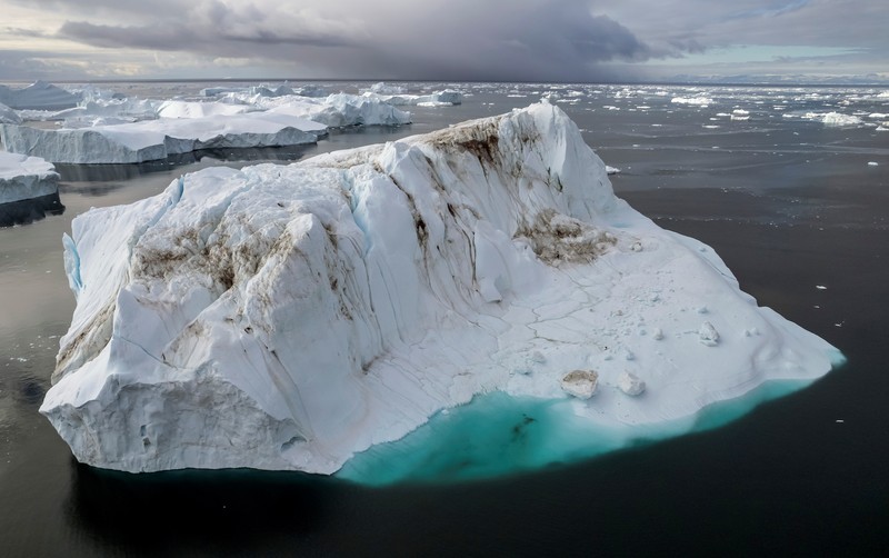 Icebergs are seen at the Disko Bay close to Ilulisat, Greenland, September 14, 2021. REUTERS/Hannibal Hanschke