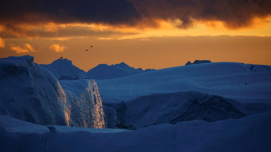 Icebergs are seen at the Disko Bay close to Ilulisat, Greenland, September 14, 2021. REUTERS/Hannibal Hanschke