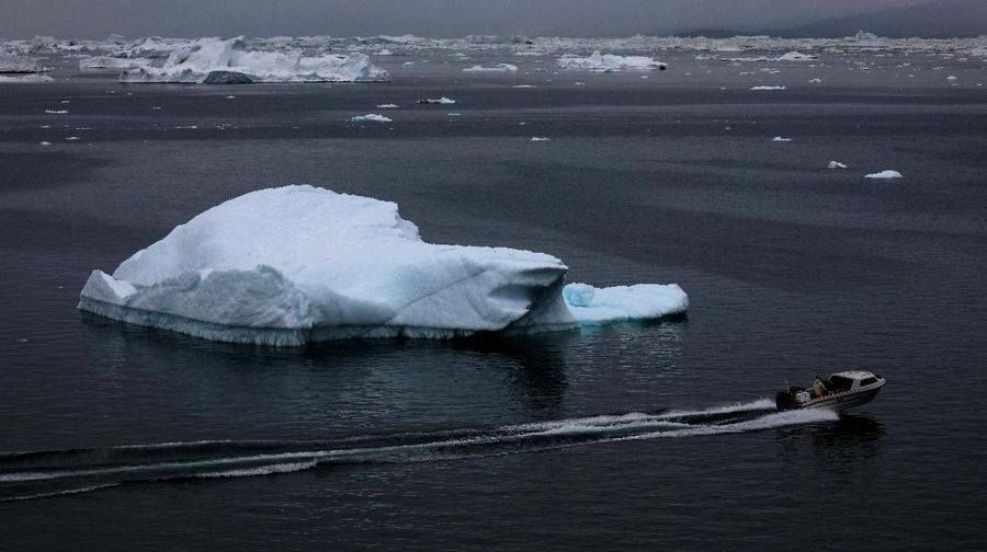 Icebergs are seen at the Disko Bay close to Ilulisat, Greenland, September 14, 2021. REUTERS/Hannibal Hanschke
