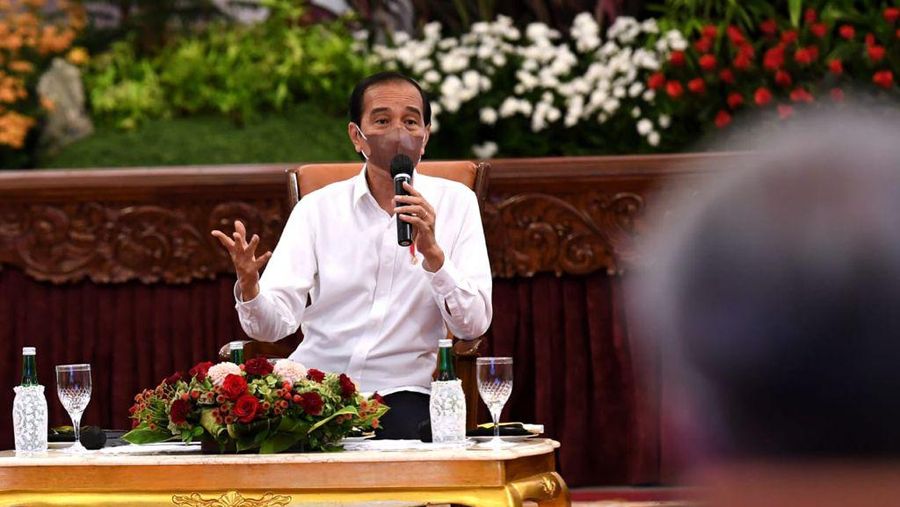 Presiden Joko Widodo terima Perhimpunan Insan Perunggasan dan Peternak Ayam Petelur, 15 September 2021. (Biro Pers Sekretariat Presiden/ Lukas)