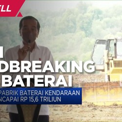 Jokowi Groundbreaking Pabrik Baterai Kendaraan Listrik