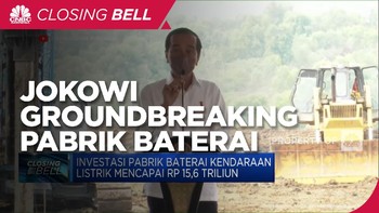 Jokowi Groundbreaking Pabrik Baterai Kendaraan Listrik
