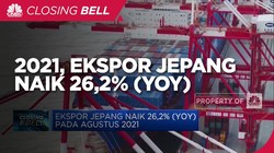 Agustus 2021, Kinerja Ekspor Jepang Naik 26,2%