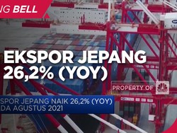 Agustus 2021, Kinerja Ekspor Jepang Naik 26,2%