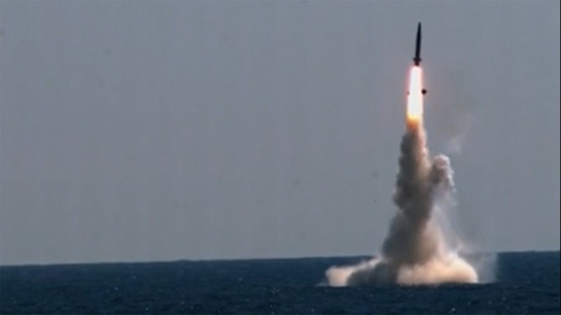 Koreas Tensions In this image taken from video provided by the South Korea Defense Ministry, South Korea's first underwater-launched ballistic missile is test-fired from a 3,000-ton-class submarine at an undisclosed location in the waters of South Korea, Wednesday, Sept. 15, 2021. The rival Koreas test-launched ballistic missiles hours apart from each other on Wednesday in a display of military assets that came amid a faltering diplomatic push to strip North Korea of its nuclear program. South Korea's presidential office said it conducted its first underwater-launched ballistic missile test on Wednesday afternoon. It said a domestically built missile fired from a 3,000-ton-class submarine flew a previously set distance before hitting a designated target. (South Korea Defense Ministry via AP)