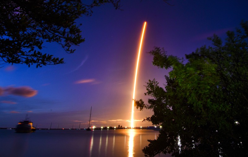 In this image taken from SpaceX video, passengers aboard a SpaceX capsule react as the capsule parachutes into the Atlantic Ocean off the Florida coast, Saturday, Sept. 18, 2021. The all-amateur crew was the first to circle the world without a professional astronaut.  (SpaceX via AP)