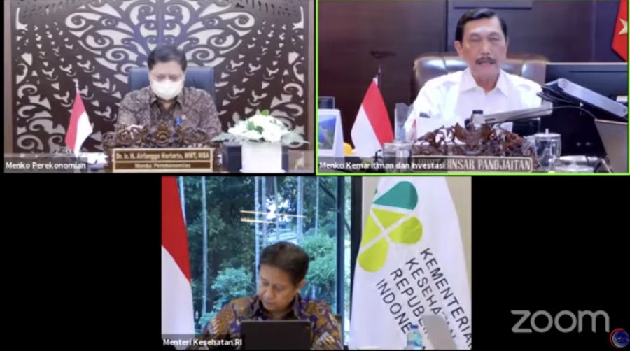 Konferensi Pers Perkembangan PPKM (Tangkapan Layar Youtube PerekonomianRI)