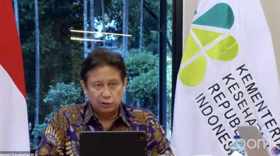 Menteri Kesehatan Budi Gunadi Sadikin saat Konferensi Pers Perkembangan PPKM (Tangkapan Layar Youtube PerekonomianRI)
