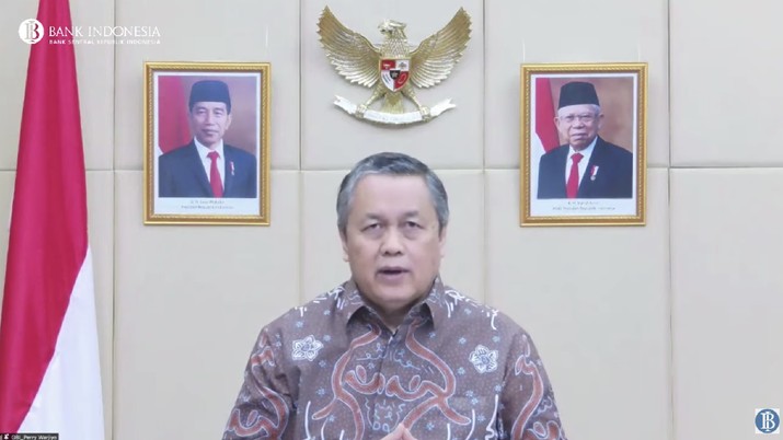 Gubernur Bank Indonesia, Perry Warjiyo Saat Pengumuman Hasil Rapat Dewan Gubernur Bulanan Bulan September 2021. (Tangkapan Layar Youtube Bank Indonesia)