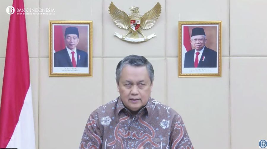 Gubernur Bank Indonesia, Perry Warjiyo Saat Pengumuman Hasil Rapat Dewan Gubernur Bulanan Bulan September 2021. (Tangkapan Layar Youtube Bank Indonesia)