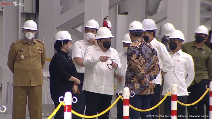 Peresmian Pabrik Industri Baja PT. Krakatau Steel (persero) Tbk, Kota Cilegon 9Tangkapan Layar Youtube Sekretariat Presiden) Peresmian Pabrik Industri Baja PT. Krakatau Steel (persero) Tbk, Kota Cilegon 9Tangkapan Layar Youtube Sekretariat Presiden)