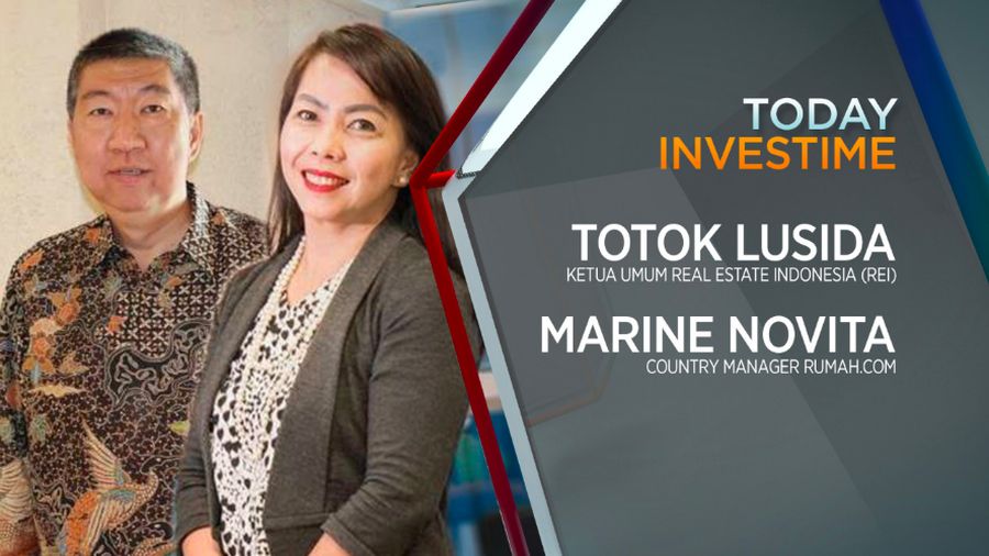 Ketua Umum Real Estate Indonesia (REI) Totok Lusida dan Marine Novita, Country Manager Rumah.com